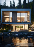 Cabin In The Mountains Ai Artwork