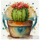 Cactus In Pot Ai Artwork