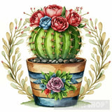 Cactus In Pot Ai Artwork