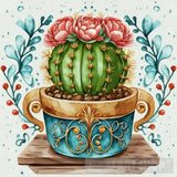 Cactus In Pot Ai Artwork