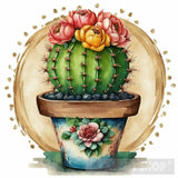 Cactus In Pot Ai Artwork