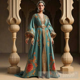 Caftan Traditionnel Morrocan Style Ai Painting