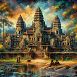 Cambodia The Style Of Leonid Afremov Ai Painting