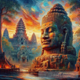 Cambodia The Style Of Leonid Afremov Ai Painting