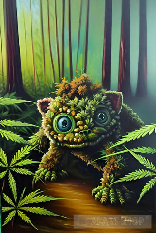 Cannabis Creature Ai Artwork