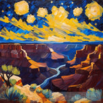 Canyon Sky On Fire Expressionism Ai Art