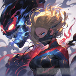 Captain Marvel + Symbiote Ai Artwork