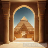 ’Captivating Depiction: The Ancient Majesty Of Egyptian Pyramids’ Portrait Ai Art