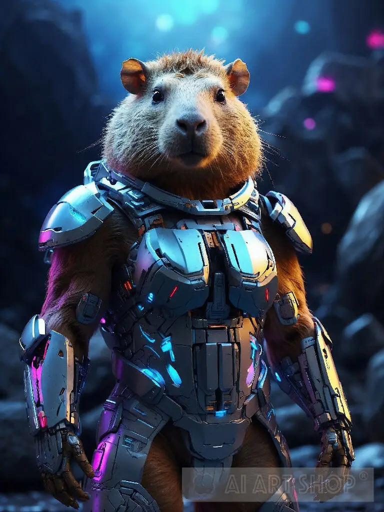 Capybara in cyborg body #3