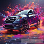 Car In Splashing Colors Ai Artwork