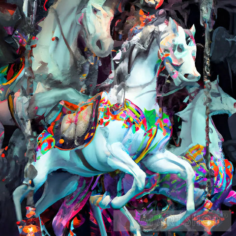 Carousel In Chaos Impressionism Ai Art