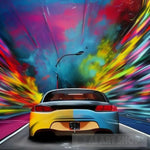 Cars Hight Speed Street Ai Art