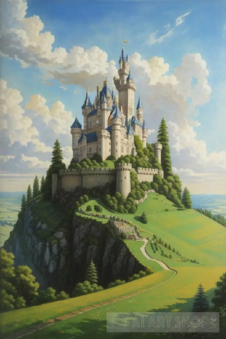 Castle On A Hill Architecture Ai Art