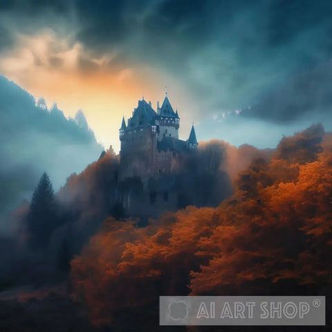 Castle On The Hillside Ai Artwork