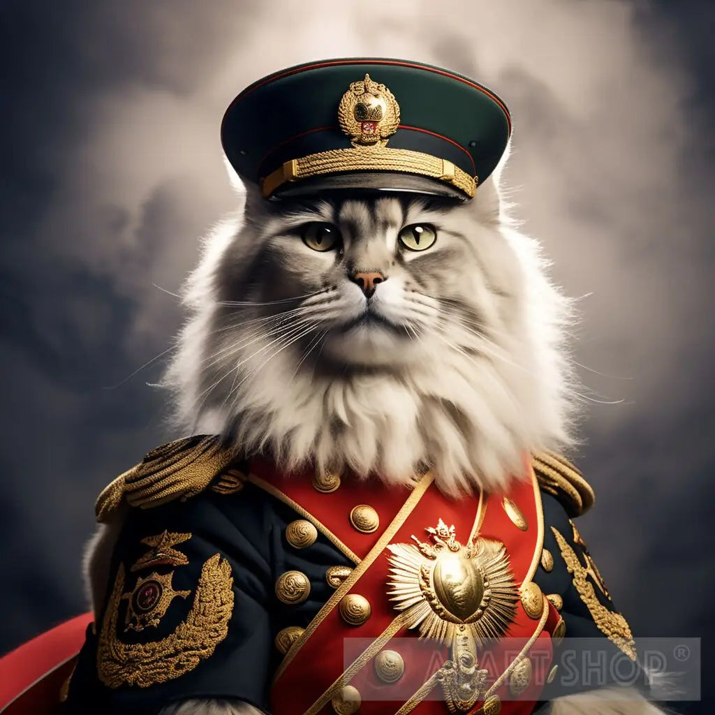 Cat as a Bulgarian general.