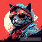 Cat In The Red Animal Ai Art