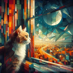 Cat Looking Out The Window Animal Ai Art