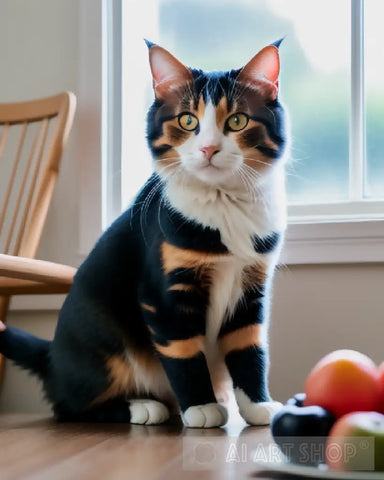 Cat Meets Fruit Animal Ai Art