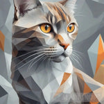 Cat Mural In A Mixture Of Colors Animal Ai Art