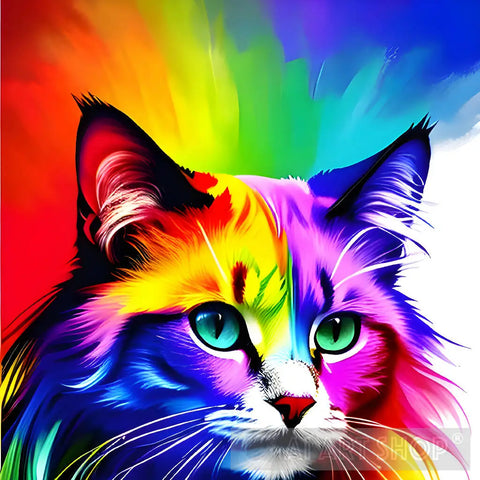 Cat Rainbow Animal Ai Art