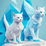 Cat White Animal Ai Art