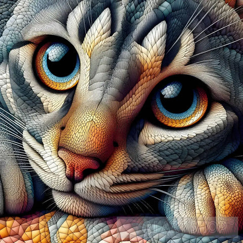 Cat With Blue Eyes Animal Ai Art