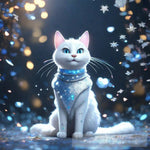 Cat With Sparkling Blue Eyes Animal Ai Art