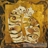 Cats Curled Together Animal Ai Art
