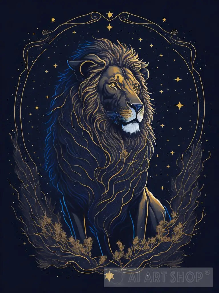 Celestial Majesty: Behold the Roaring Lion of the Cosmos!