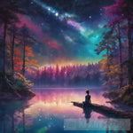 Celestial Reflections: Serenity At The Ethereal Lake Landscape Ai Art