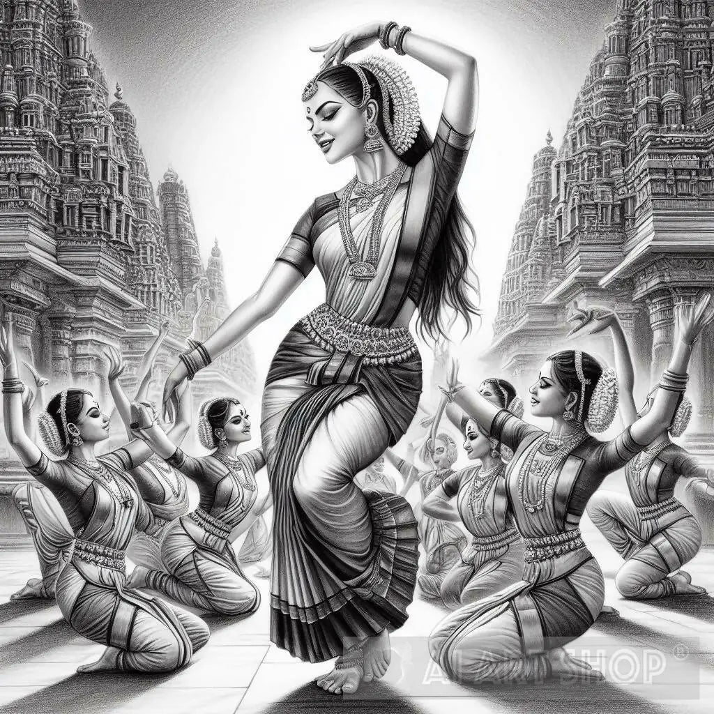 Celestial Rhythms: Dance Amidst Divine Aura