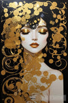 Celestial Symphony: A Gilded Tribute To Feminine Grace Ai Artwork