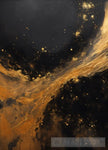 Celestialbodies In Black Gold Abstract Ai Art