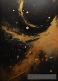 Celestialbodies In Black Gold Abstract Ai Art