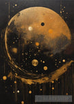 Celestialbodies In Black Gold Abstract Ai Art