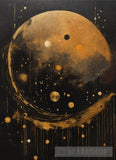 Celestialbodies In Black Gold Abstract Ai Art