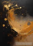 Celestialbodies In Black Gold Abstract Ai Art