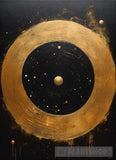 Celestialbodies In Black Gold Abstract Ai Art