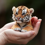 A Touch of Tenderness: The Tiny Tiger in Human Hands