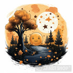 Charming Autumn Landscape Ai Art