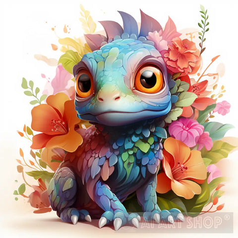 Charming Chamaleon Animal Ai Art