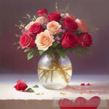 Charming Rose Scene: Tranquility And Romance In Shades Of Lavender Landscape Ai Art