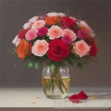 Charming Rose Scene: Tranquility And Romance In Shades Of Lavender Landscape Ai Art