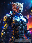 Cheetah In Cyborg Body #1 Ai Artwork