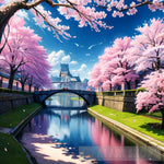 Cherry Blossom Kingdom Landscape Ai Art