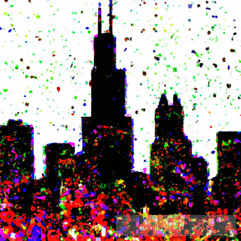 Chicago City Skyline Ai Artwork
