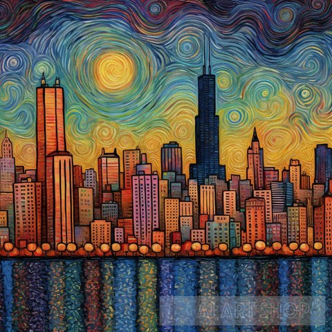 Chicago I Abstract Ai Art