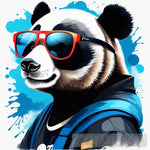 Chillpanda - Abstract Animal Art Ai