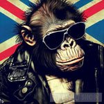 Chimpanzee Punk Rock Animal Ai Art