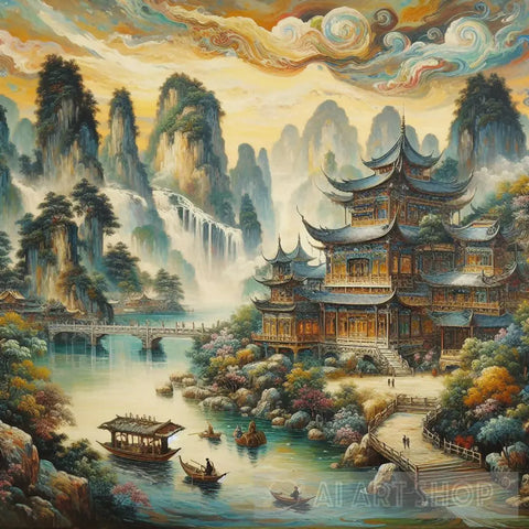 China Spectacular View Abstract Ai Art